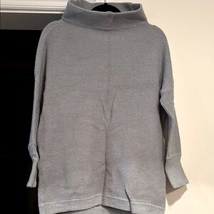 Cozy Steel Blue Turtleneck Sweater with Relaxed Fit